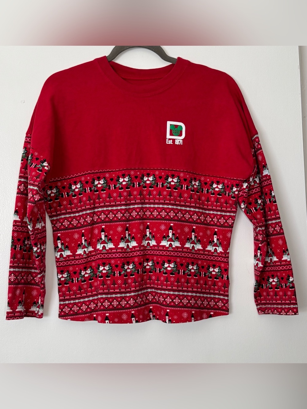 XL Disney World Youth Christmas Fair Isle Spirit Jersey